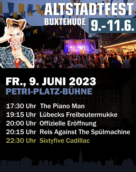 GOOGLE MAPS: Sixtyfive Cadillac live @ Altstadtfest Buxtehude 2023 Altstadtfest Buxtehude 2023