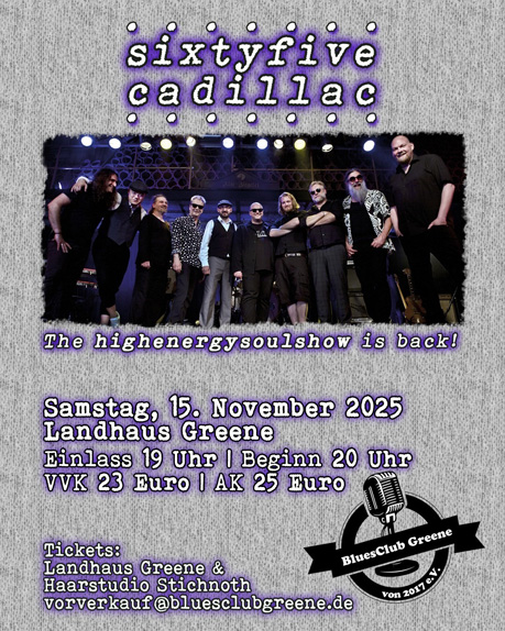 GOOGLE MAPS: Sixtyfive Cadillac live @ BluesClub Greene 2025 Einbeck: BluesClub Greene 2024