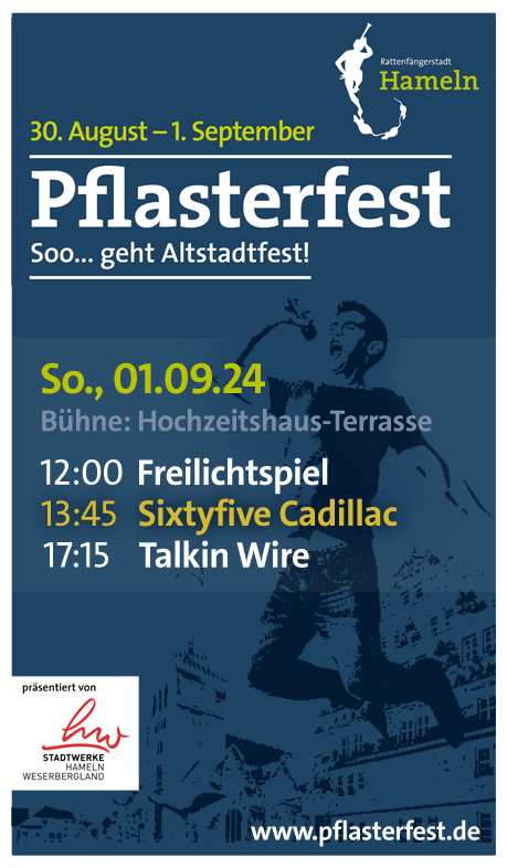 GOOGLE MAPS: Hameln Pflasterfest 2024 (Stadtwerke-Bühne/Hochzeitshaus-Terrasse) Hameln Pflasterfest 2024